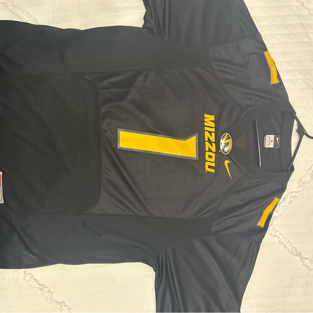 Nike Black and Gold Mizzou Men's Jersey
